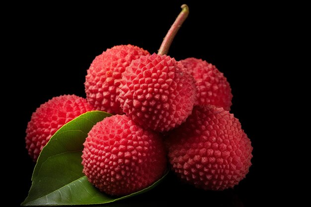 A close up shot of a lychee fruit with a ripe juicy texture