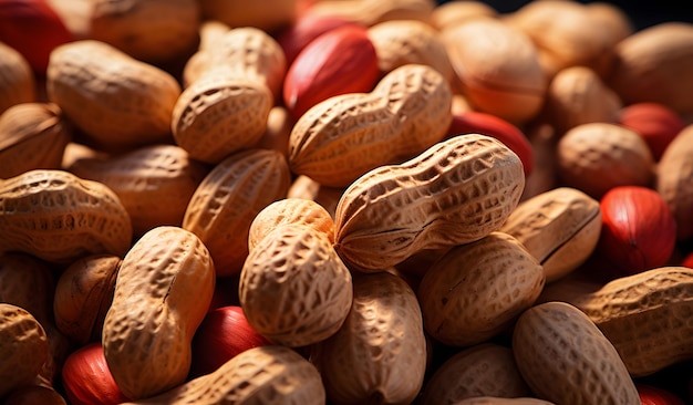 close up shot of peanuts