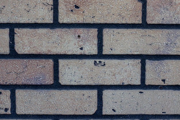 Close up shot of a red brick wall