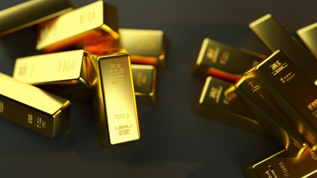 Close-up shot van gouden passementen op een zwarte achtergrond - rijkdom zakelijk succes concept