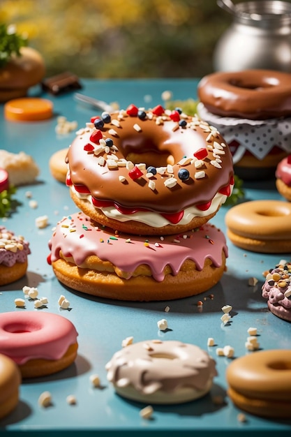 Close-up shot van heerlijke donuts