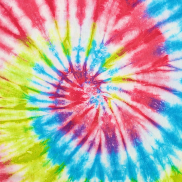 Close-up shot van tie dye stof textuur achtergrond