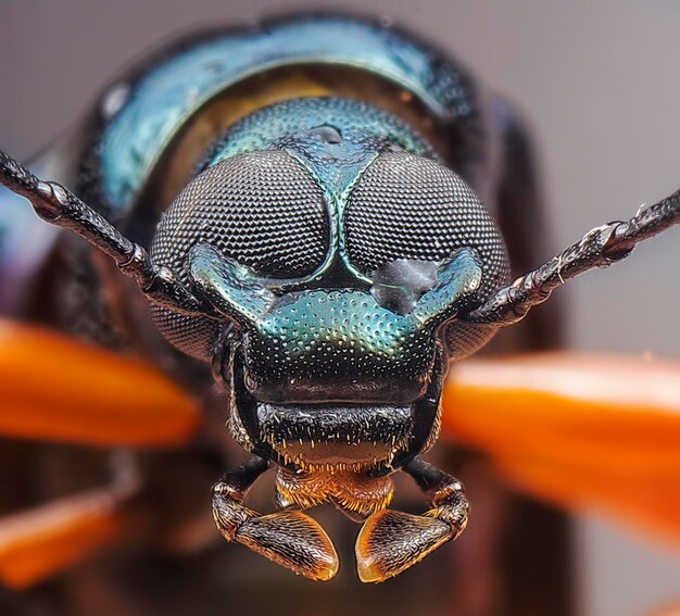 close up shot of a various species of leaf beetles