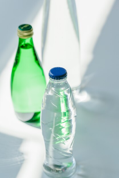 A close up shot of a water bottle