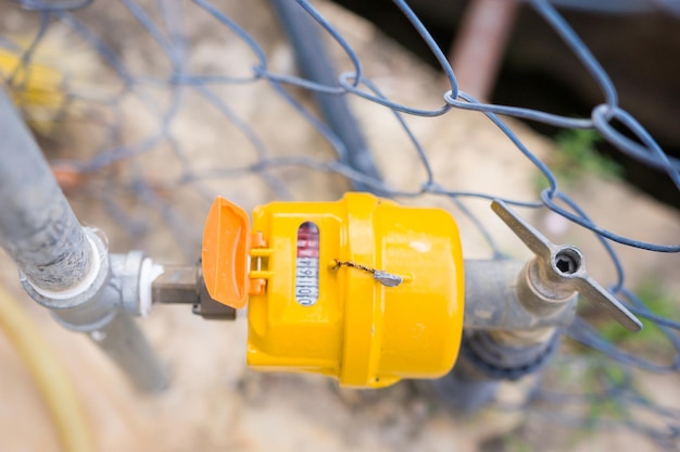 Photo close up shot water meter