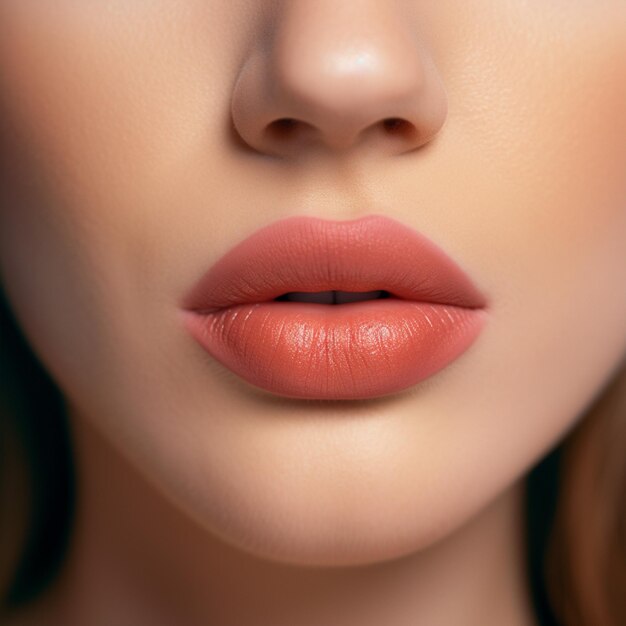 Photo close up shot of a a womens lips