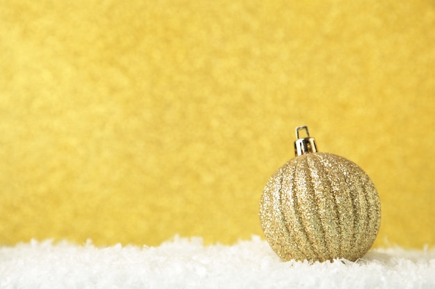 Close up silver Christmas ball