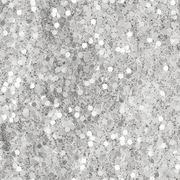A close up of a silver glitter background with circles generative ai