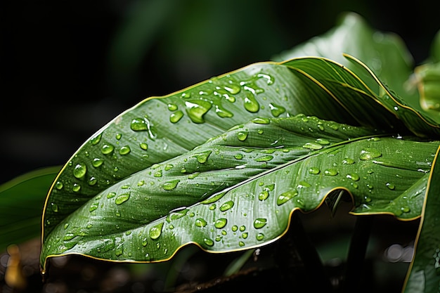 A Close up of a single leaf or flower that represents the beauty of nature and the importance of protecting it illustration generative ai