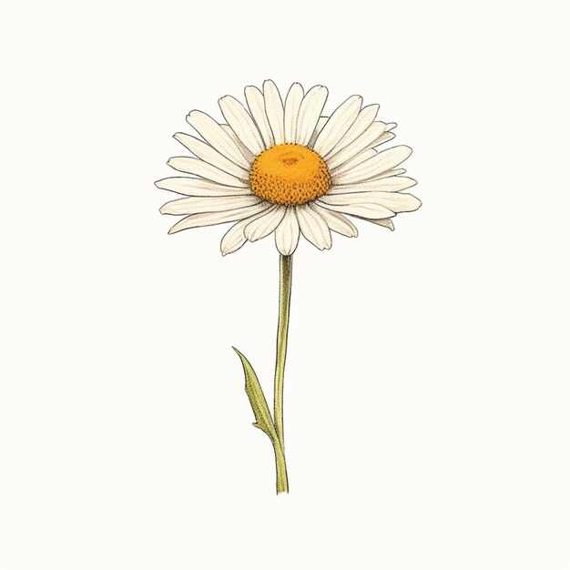 a close up of a single white flower with a yellow center generative ai