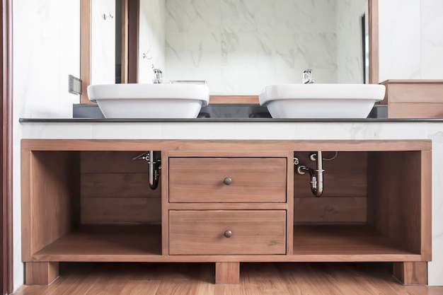 Close-up of sink in bathroom