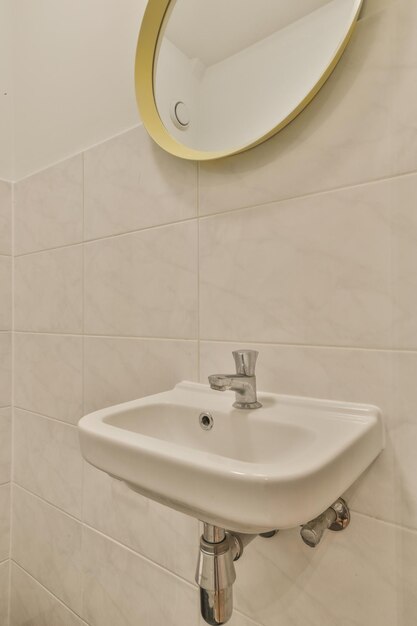 Close-up of sink in bathroom