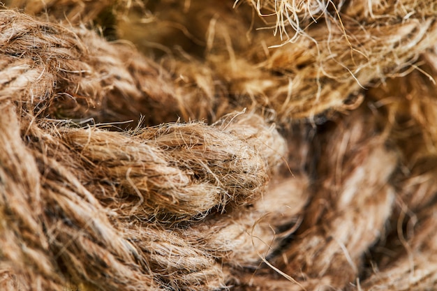 Close up on skein of rope texture