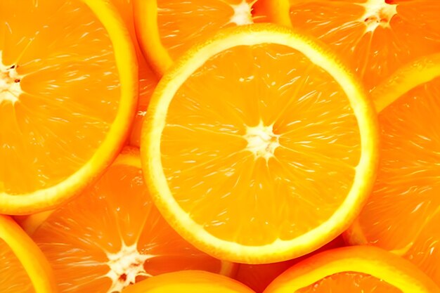 a close up of a sliced orange on a table