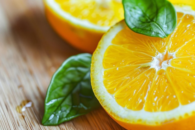 Close Up of Sliced Orange on Table