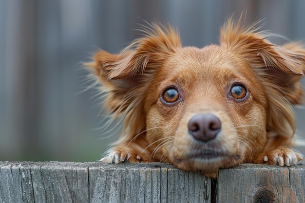 Photo close up of a small brown dog with large ears