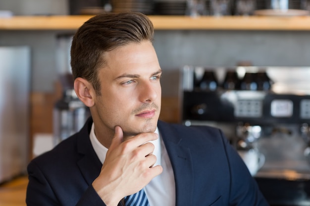 Close-up of smart businessman