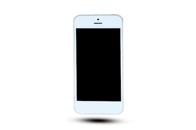 Photo close-up of smart phone over white background