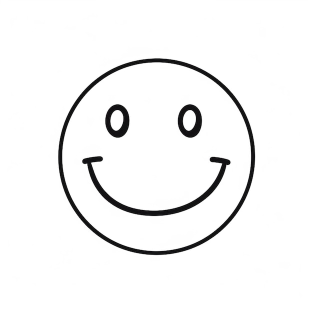 a close up of a smiley face drawn in a black and white picture generative ai