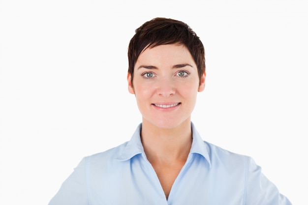 Close up of a smiling woman