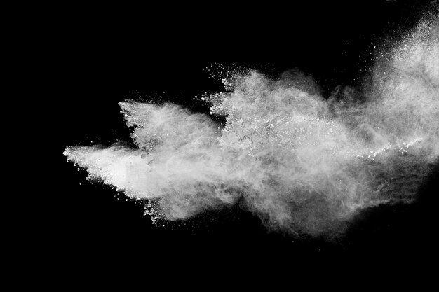 Photo close-up of smoke against black background