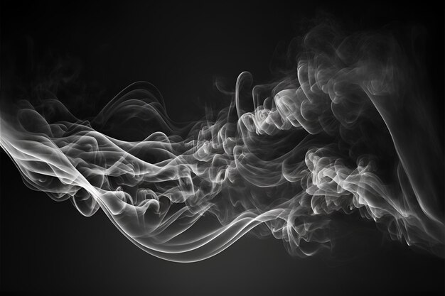 A close up of smoke against a black background