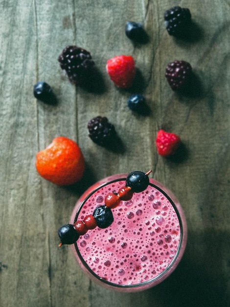 Close-up of smoothie