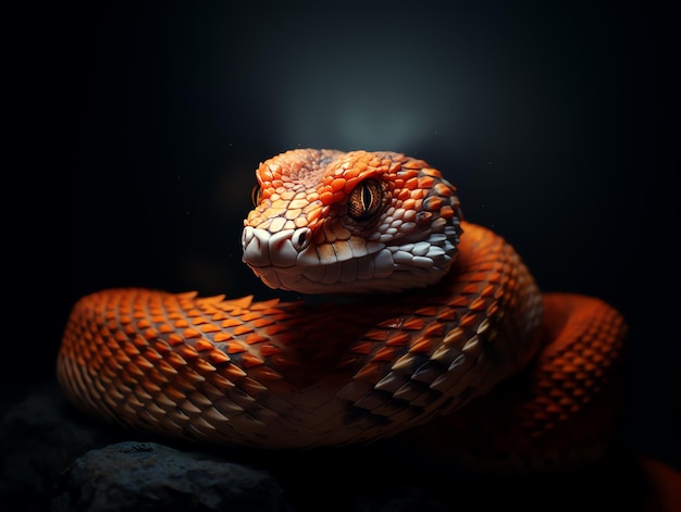 a close up of a snake