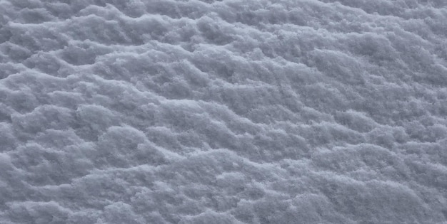 雪の質感を表現した雪のテクスチャのクローズアップ。