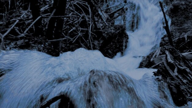 Photo close-up of snow on water