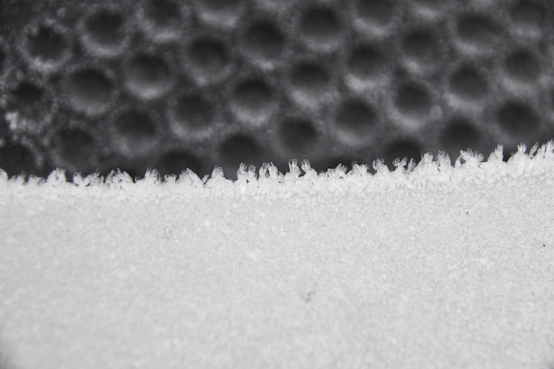 Photo close-up of a snow