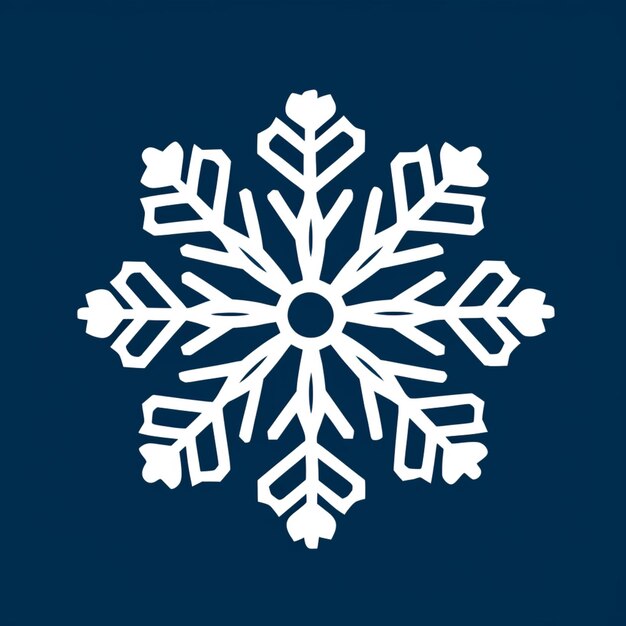 Photo a close up of a snowflake on a blue background generative ai