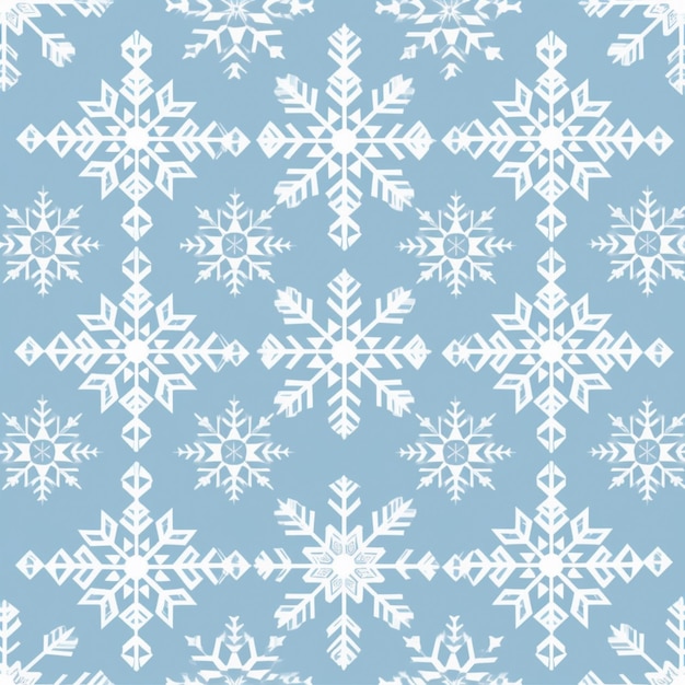 a close up of a snowflake pattern on a blue background generative ai