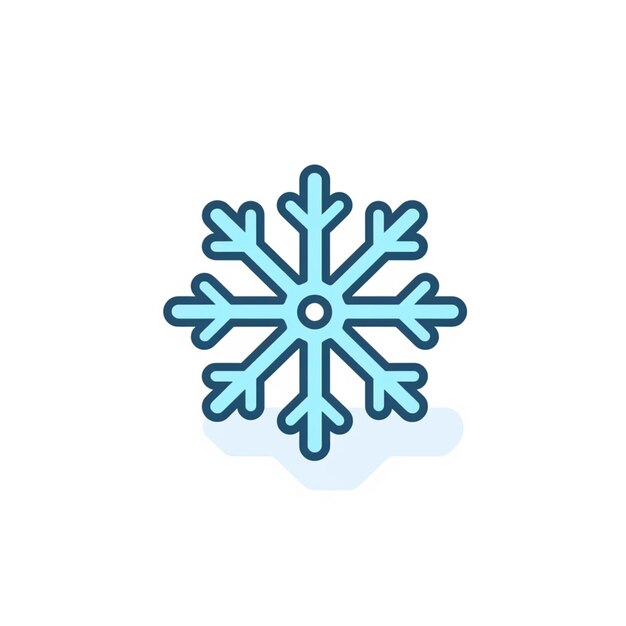 Photo a close up of a snowflake on a white background generative ai