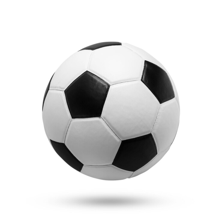 Photo close-up of soccer ball against white background
