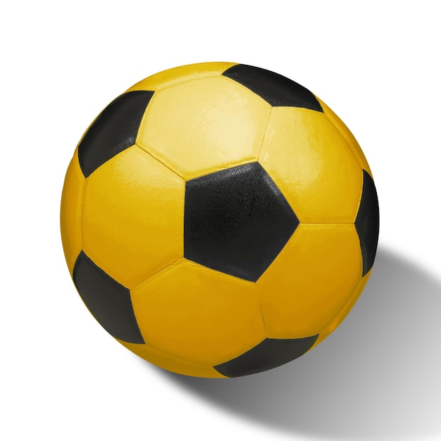 Close-up of soccer ball against white background