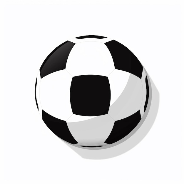 Photo a close up of a soccer ball on a white surface generative ai