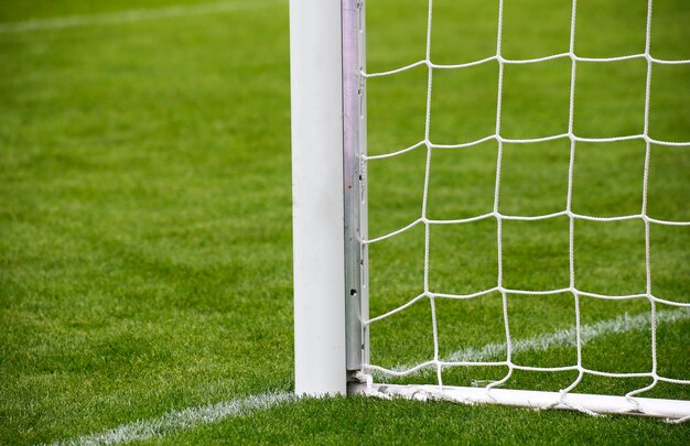 Photo close-up of soccer field