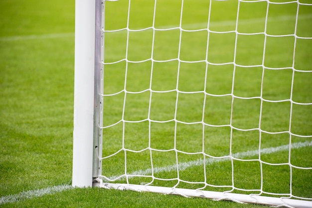 Close-up of soccer field