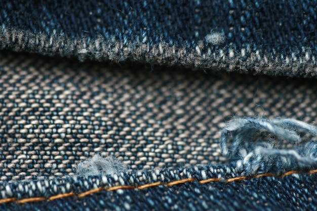 Close-up di morbida texture denim sfocata