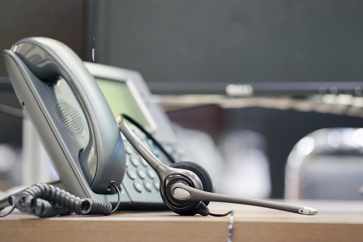 close up soft focus on telephone device