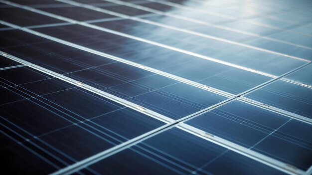 A close up of a solar panel with the sun shining on it.