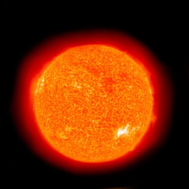 NASA에서 제공한 이 이미지의 우주 요소에서 태양 폭풍 이미지의 클로즈업