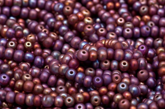 Photo a close up of some purple beads in the style of gradient color blends colorful moebius