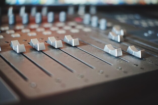 Photo close-up of sound mixer