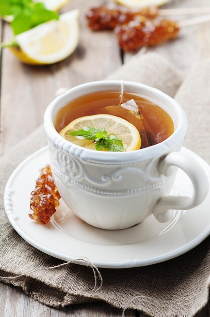 Close-up of soup in bowl on table