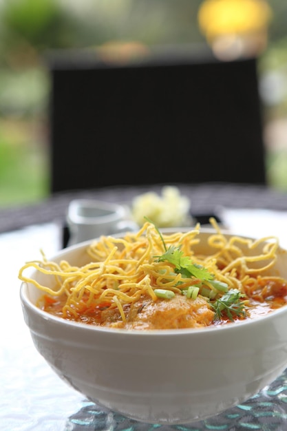close-up of soup in bowl