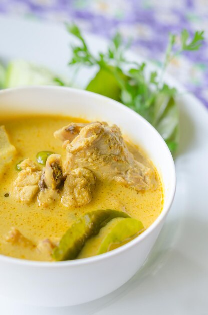 Close-up of soup in bowl