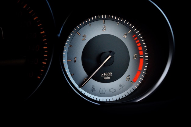 Photo close-up of speedometer