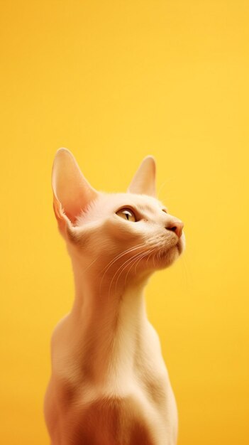 Close up of a sphynx cat dressed